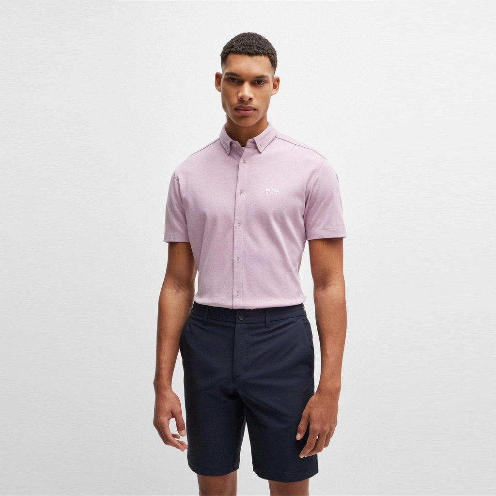 Hugo Boss B Motion S 10263169 01 Plain Shirt Mens - Pstl Purple 531